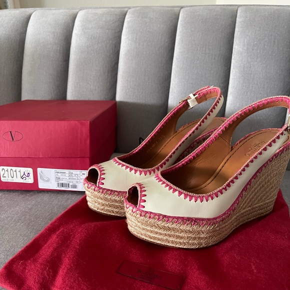 VALENTINO Garavani Wedges Espadrilles 39.5 us 9 - Picture 3 of 16